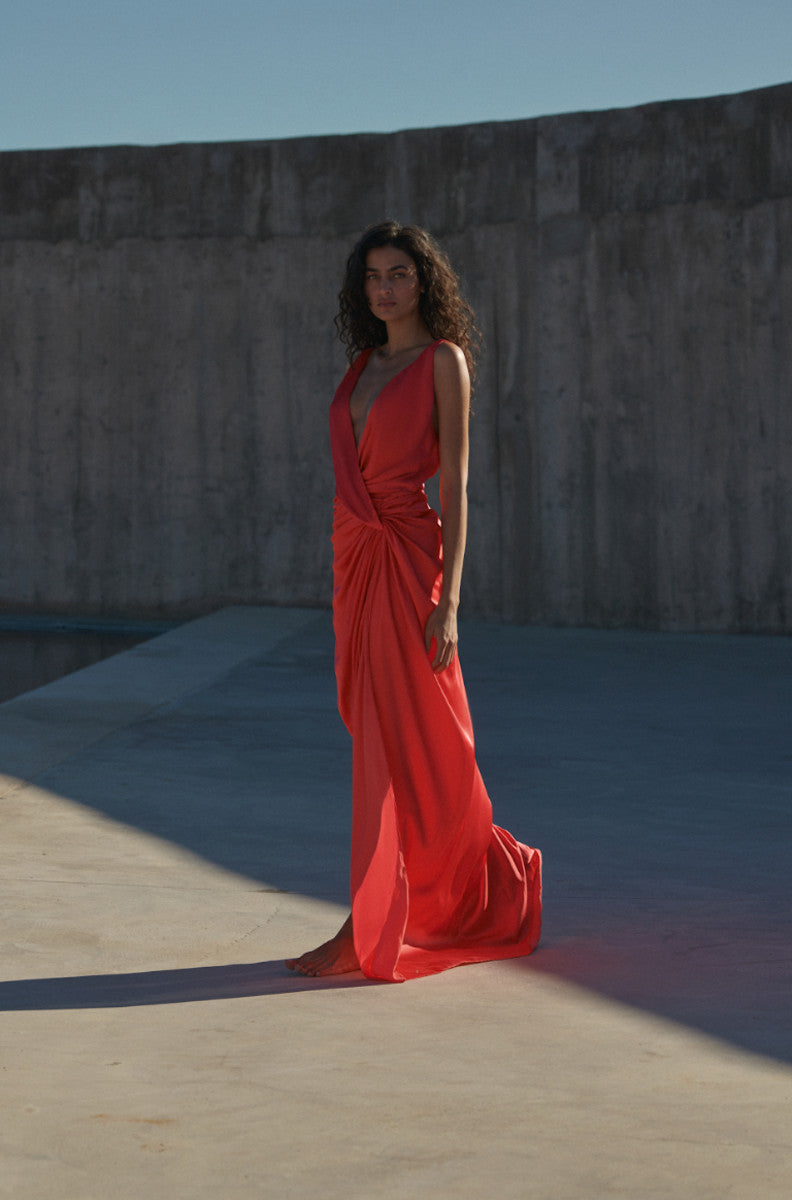 baobab red dress Giselle Maxi Dress