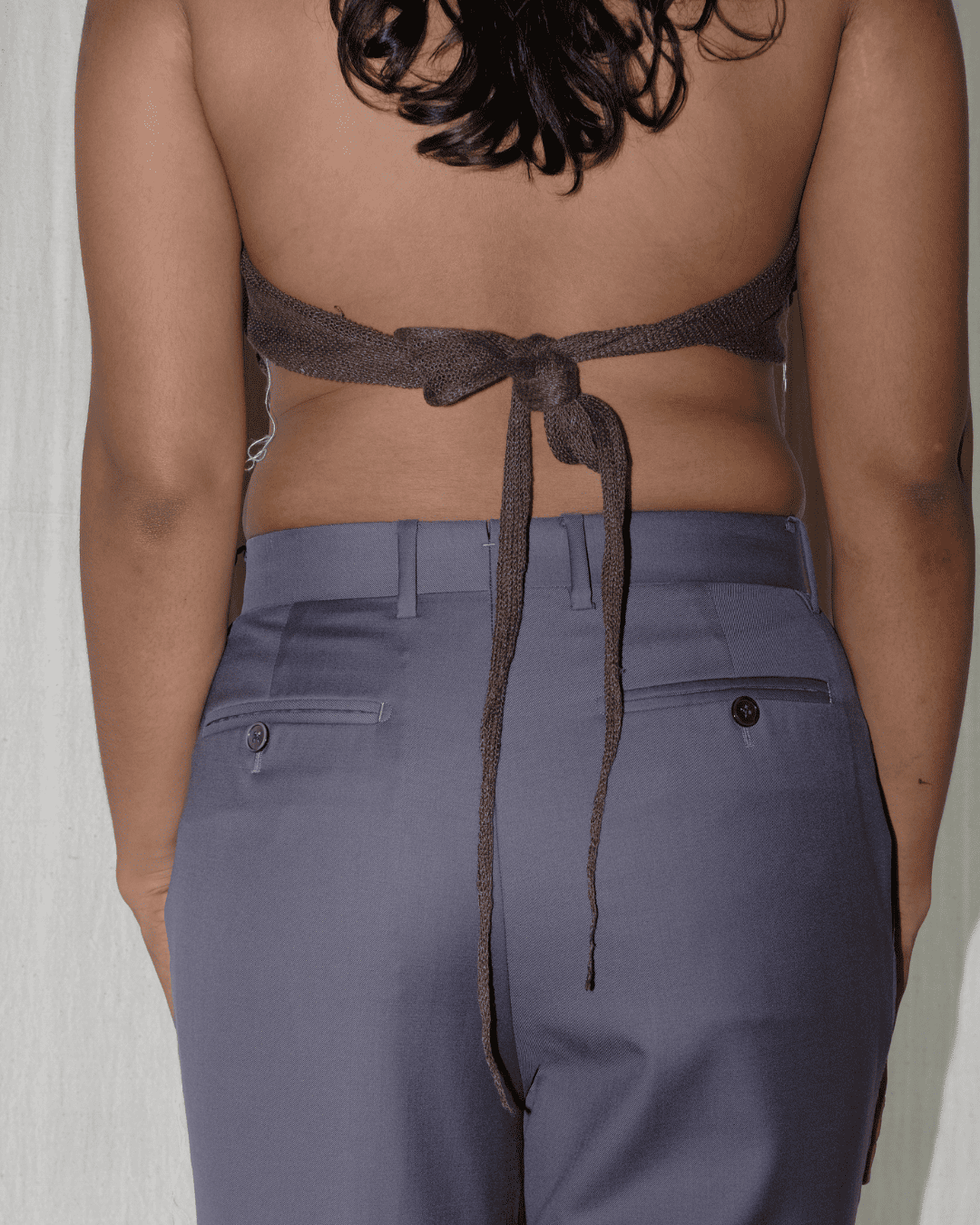 Permu - Flared Trousers with Back Slit