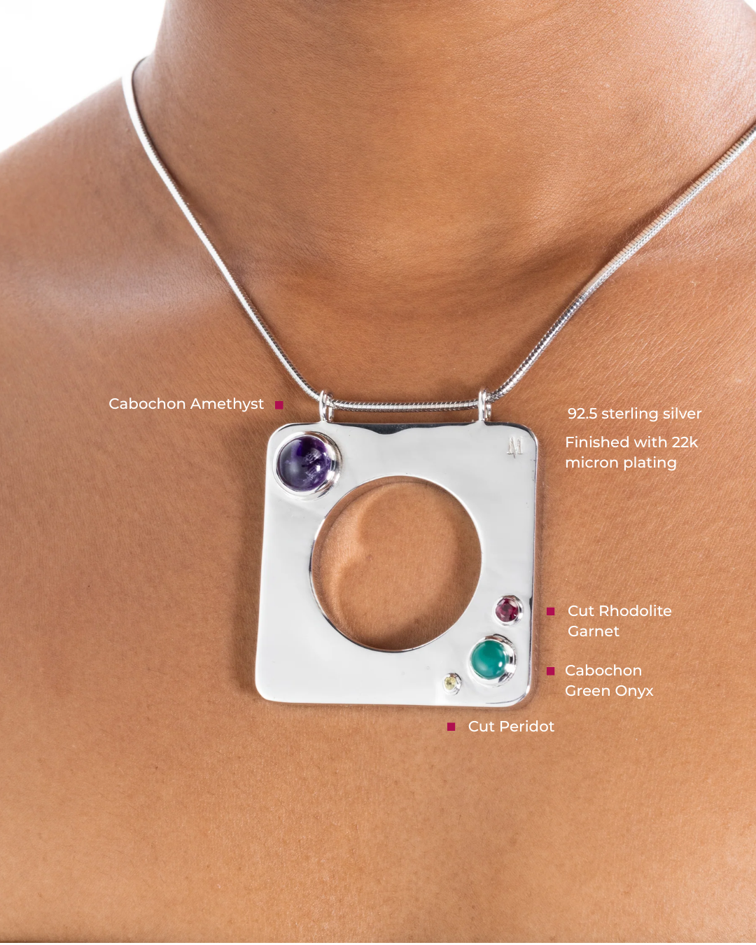 Maison Megh- Mega Pendant with gem