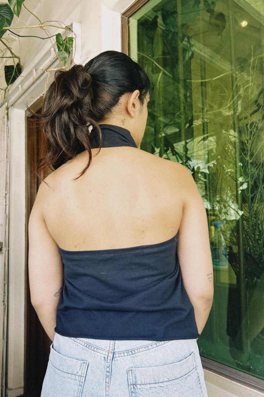 TXELL MIRA'S HALTERNECK BLACK TOP
