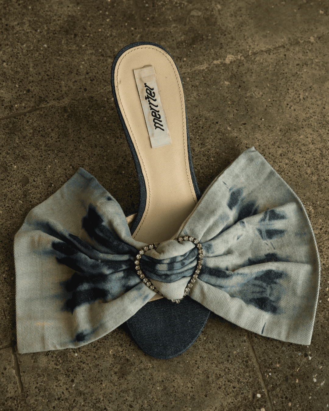 Merrfer - Bow Denim Heels