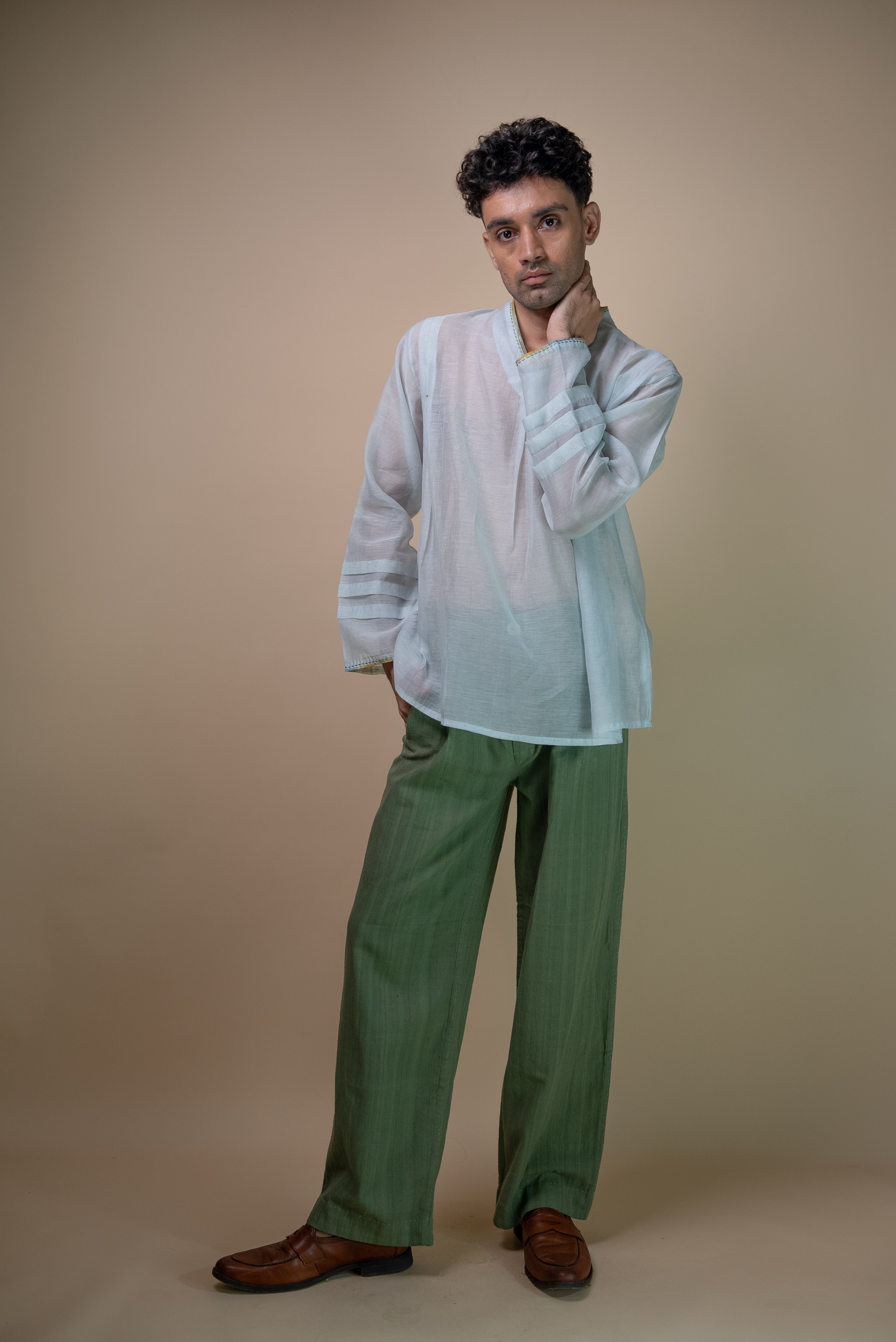 Lafaani - Meadows Unisex Chanderi Shirt