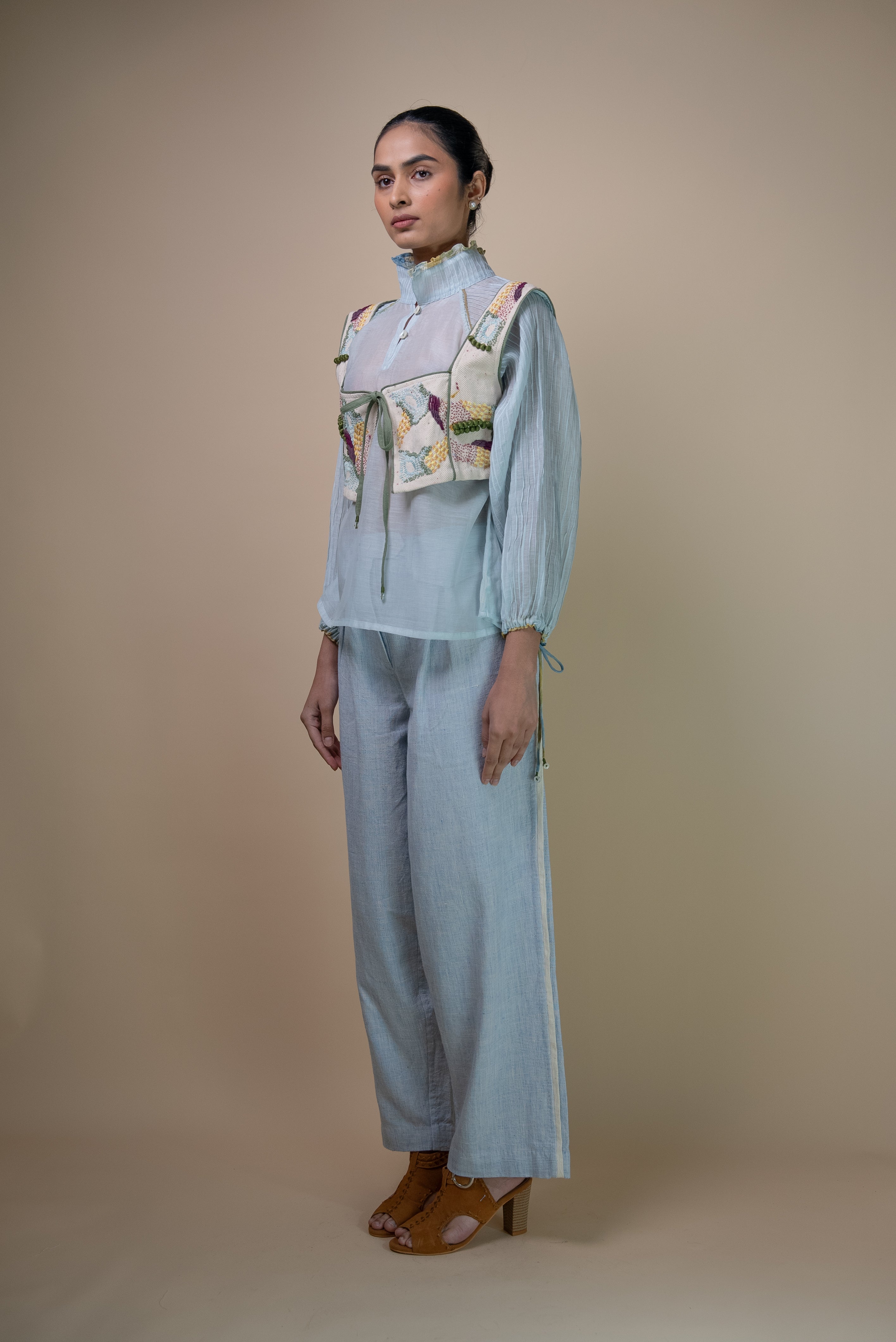 Lafaani - Meadows Reversible Tie-up Blouse