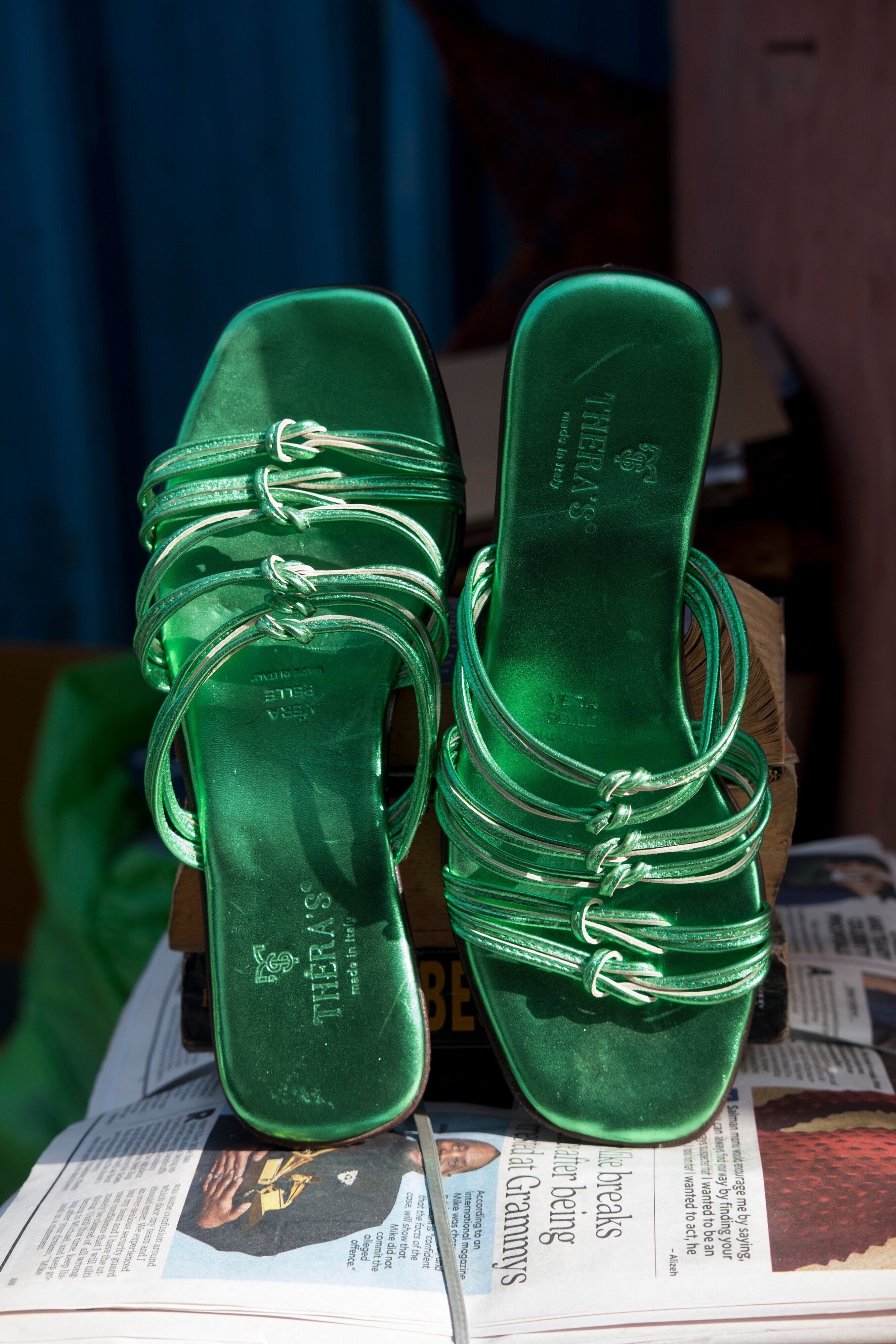 Thera's - Green Slippers