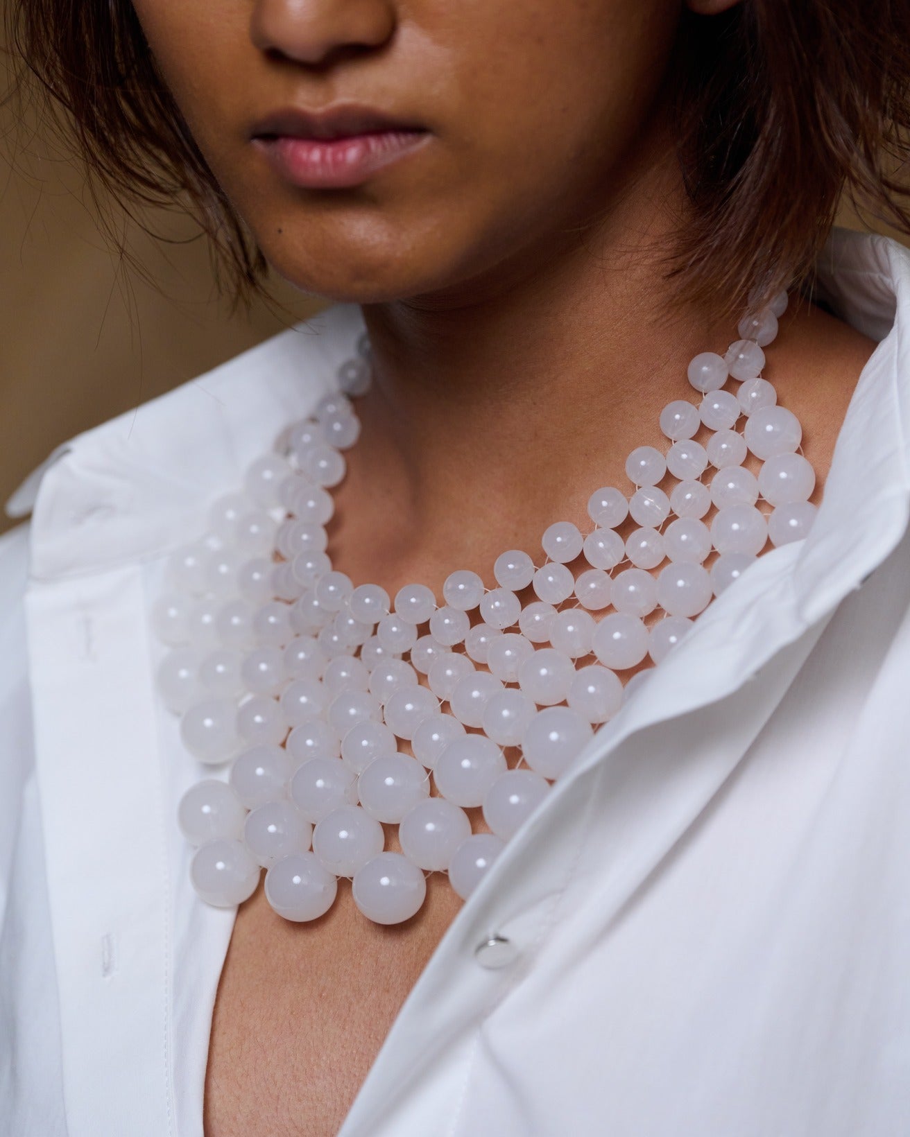 Giorgio Armani - White Beads Necklace