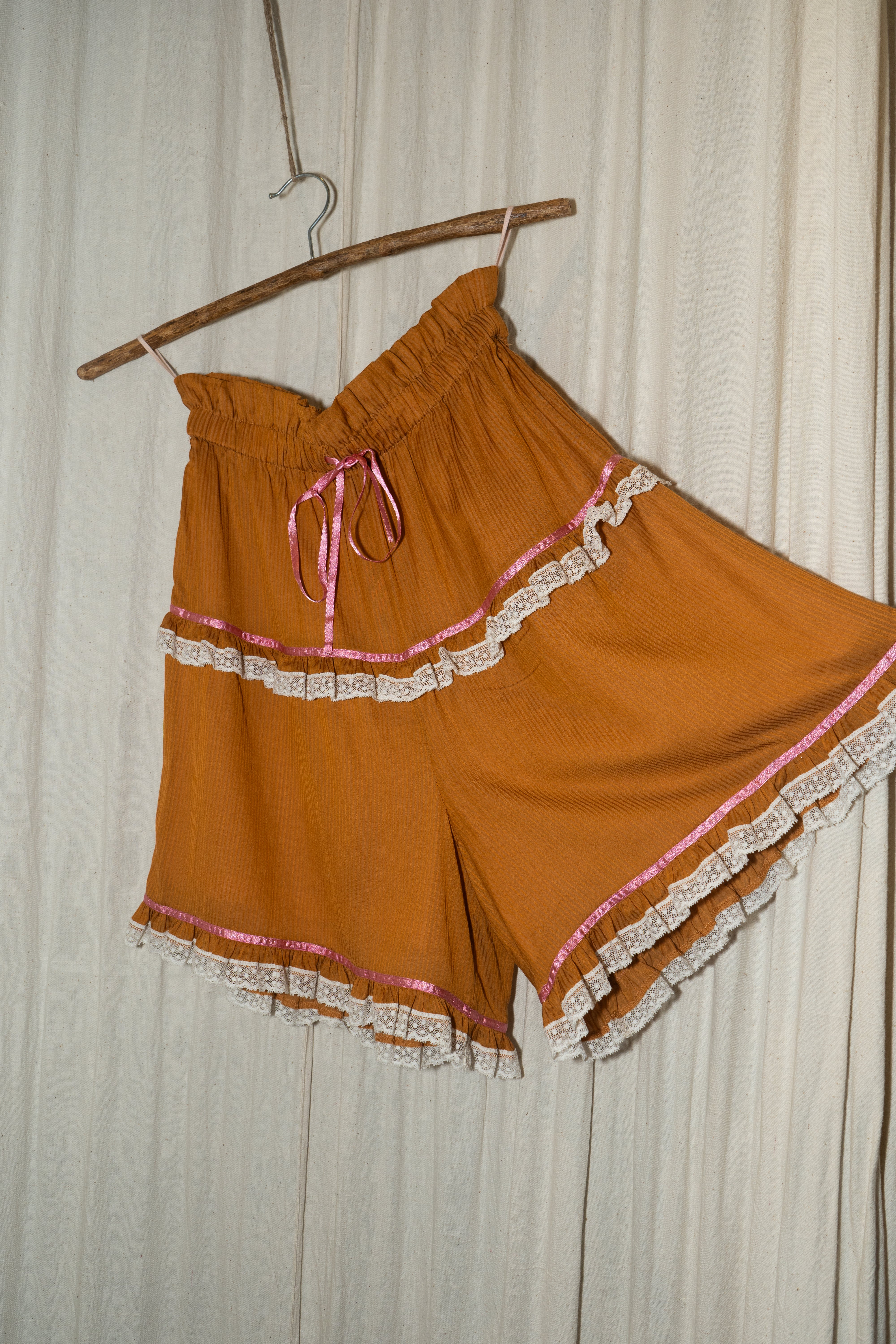 Manoush - Ocher Lace Shorts