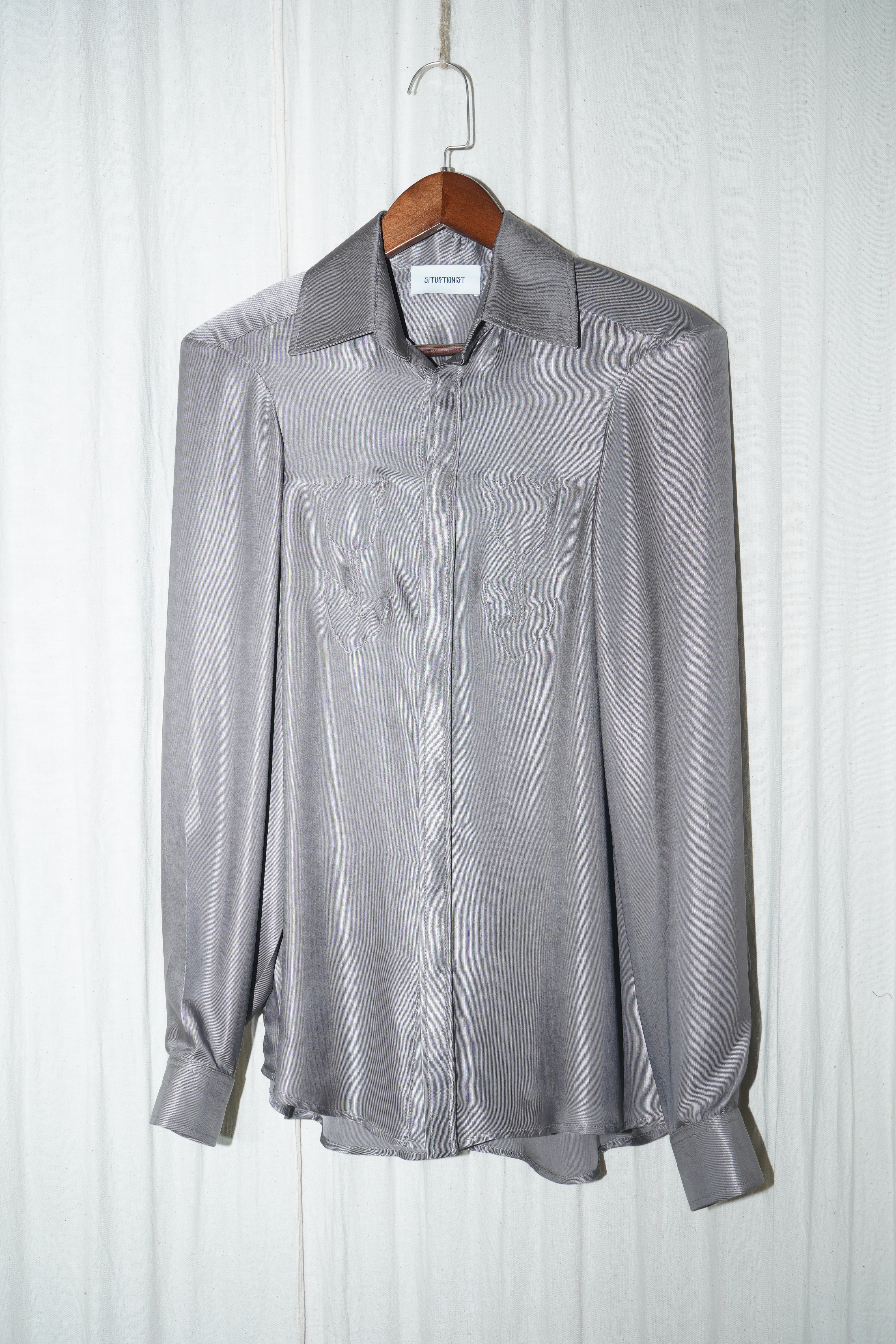 Situationist - Grey Silk Shirt