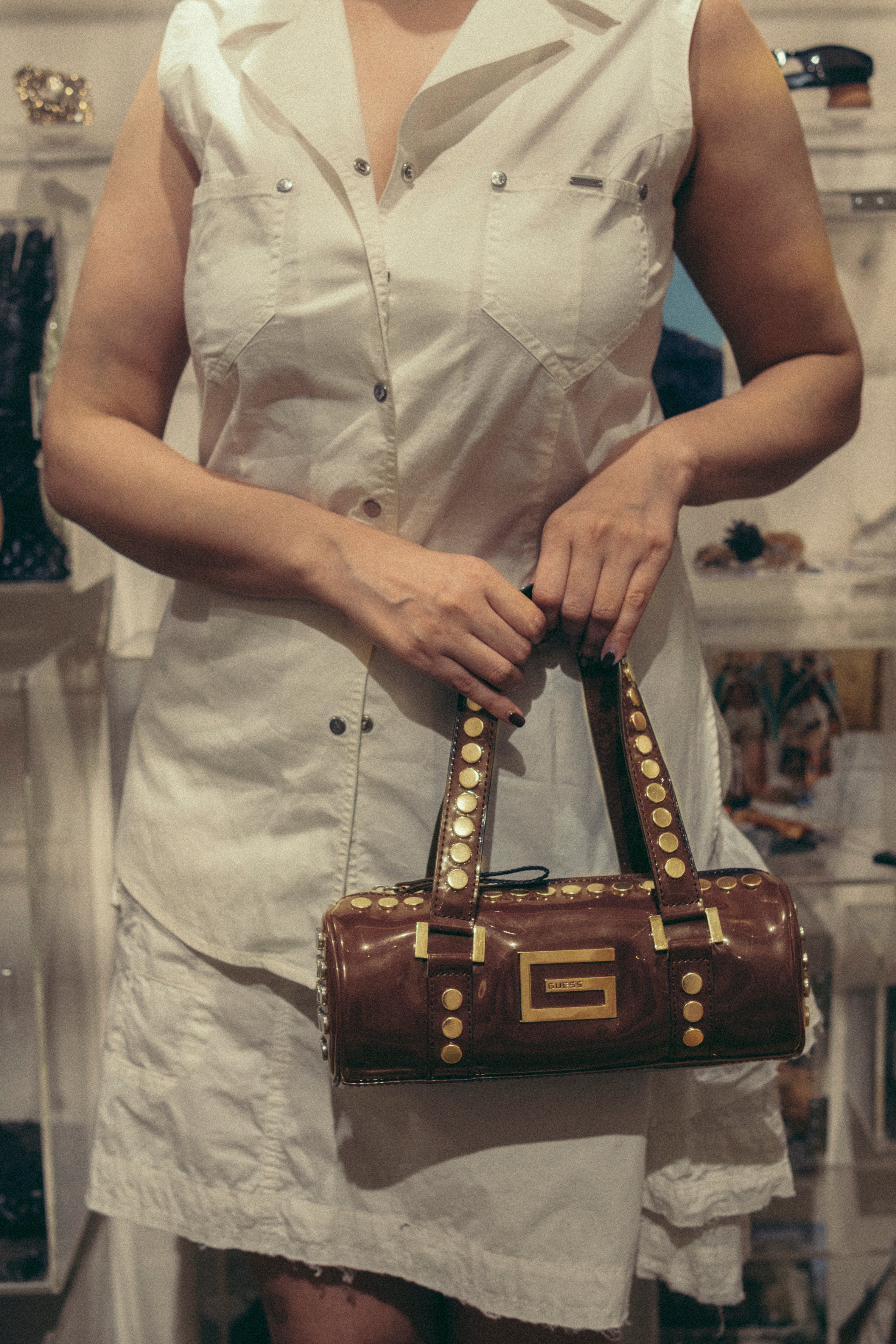 Guess - Torebka Vintage Cylinder