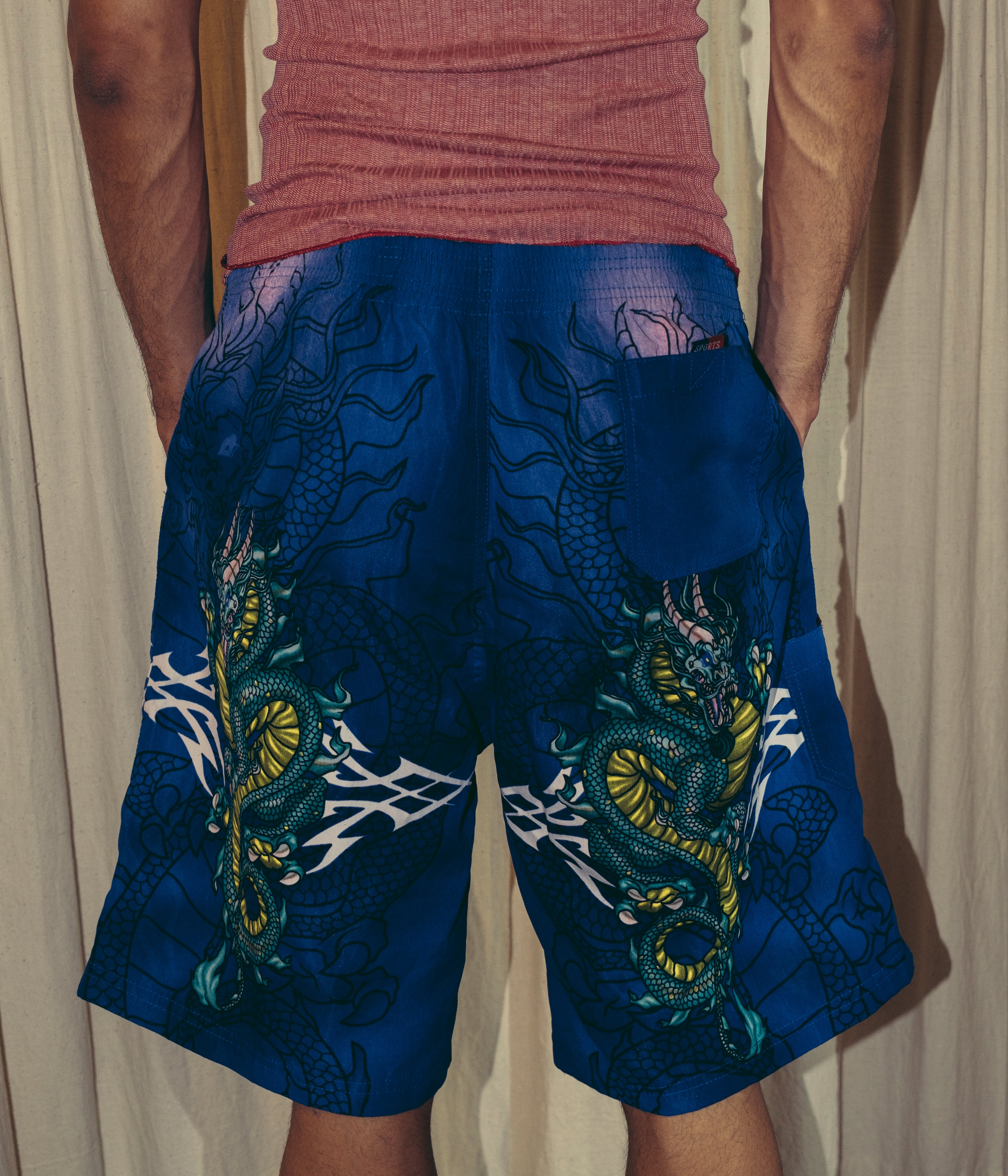 Hai Zhon - Dragon Printed Shorts