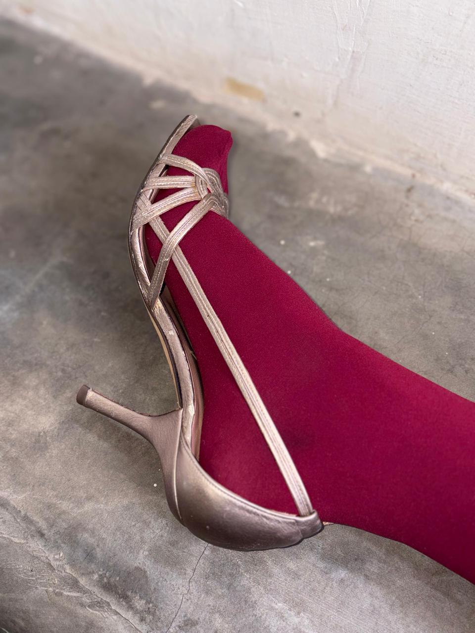 Pura Lopez - Champagne Incurve Heels