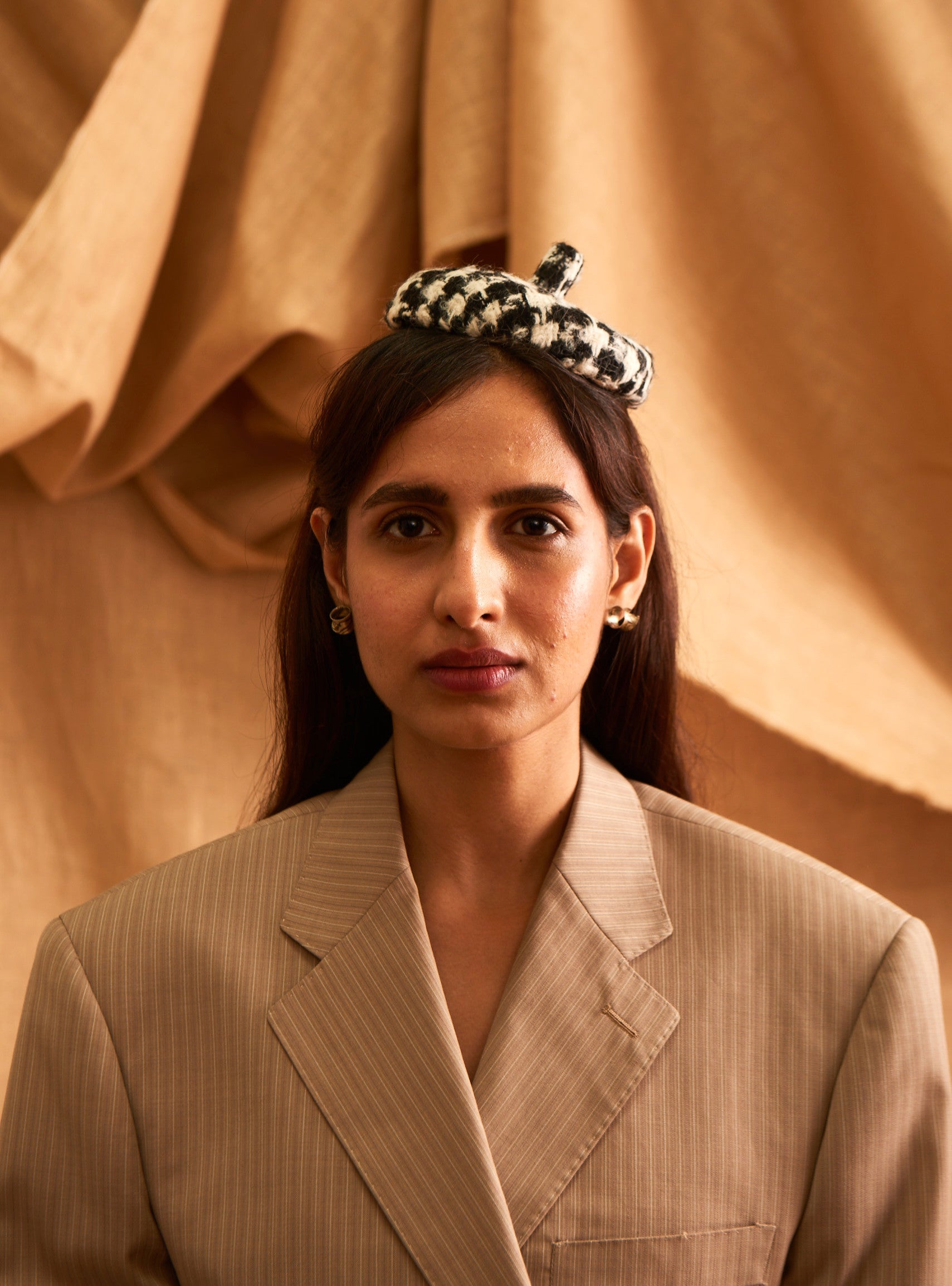 
Kitty Comet - Houndstooth Beret sold by two extra lives