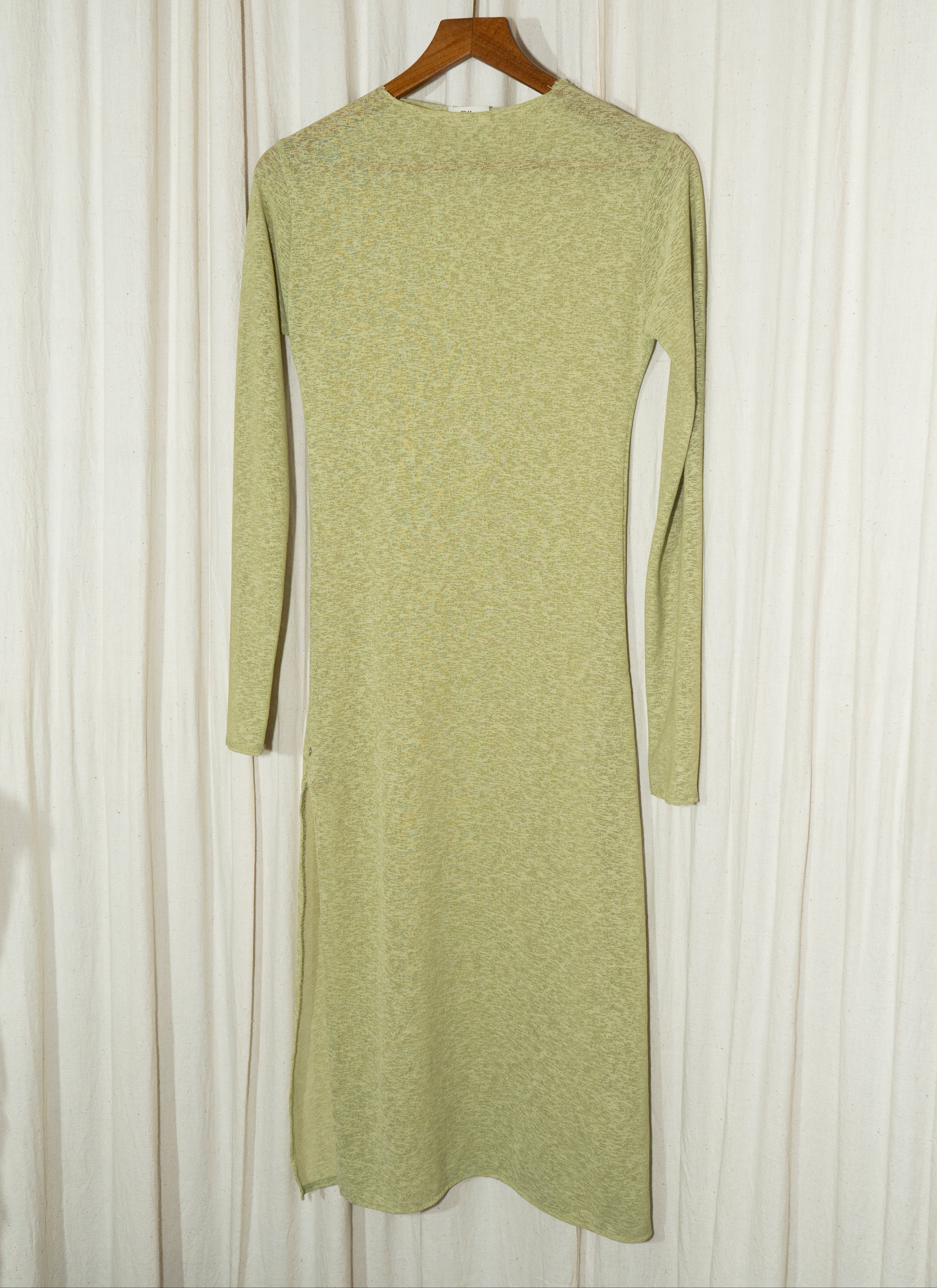 Roa-Green-Sheer-Long-Sleeves-Dress-two-extra-lives