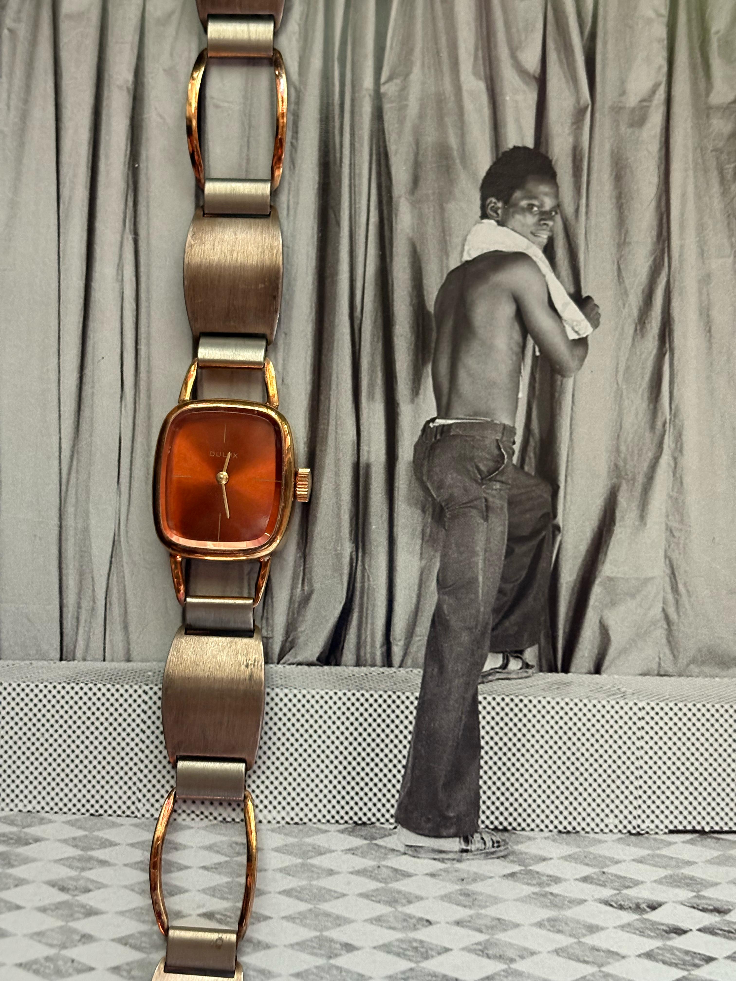 Silver and Red Vintage Watch