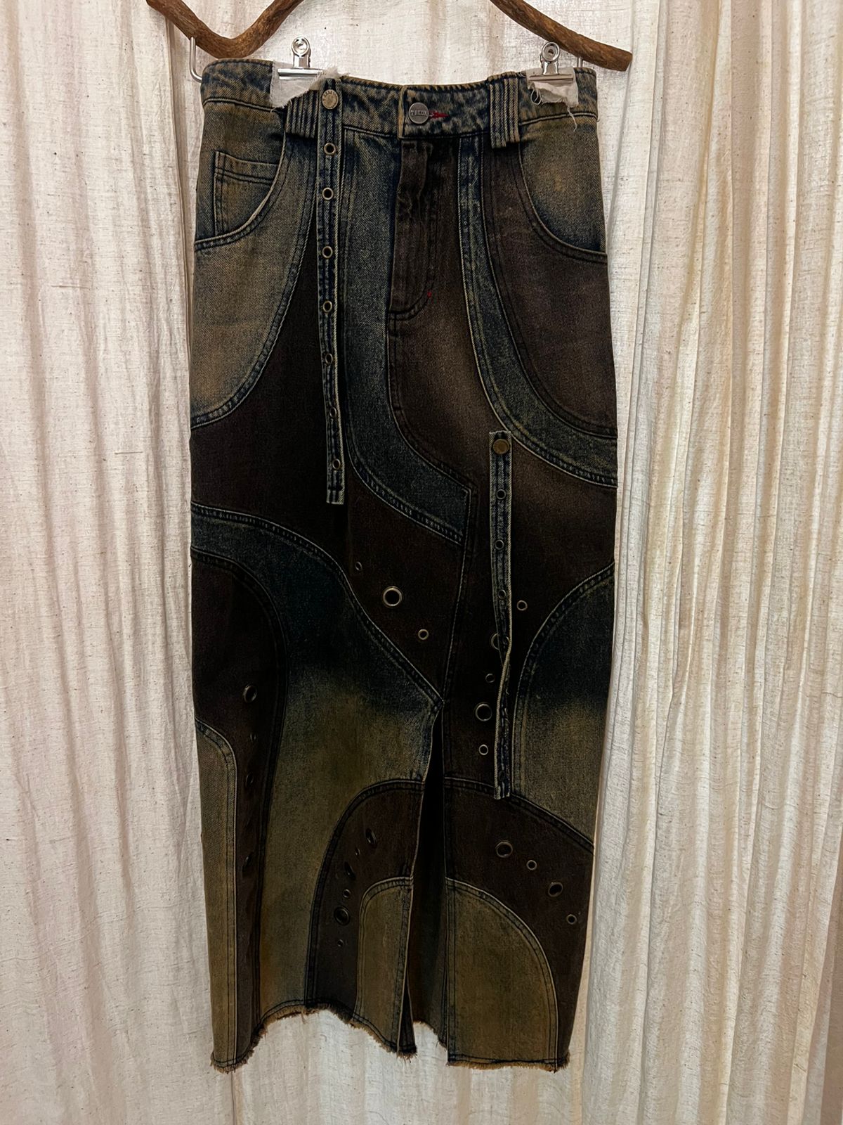 NOW AND THEN - VINTAGE DENIM LONG SKIRT