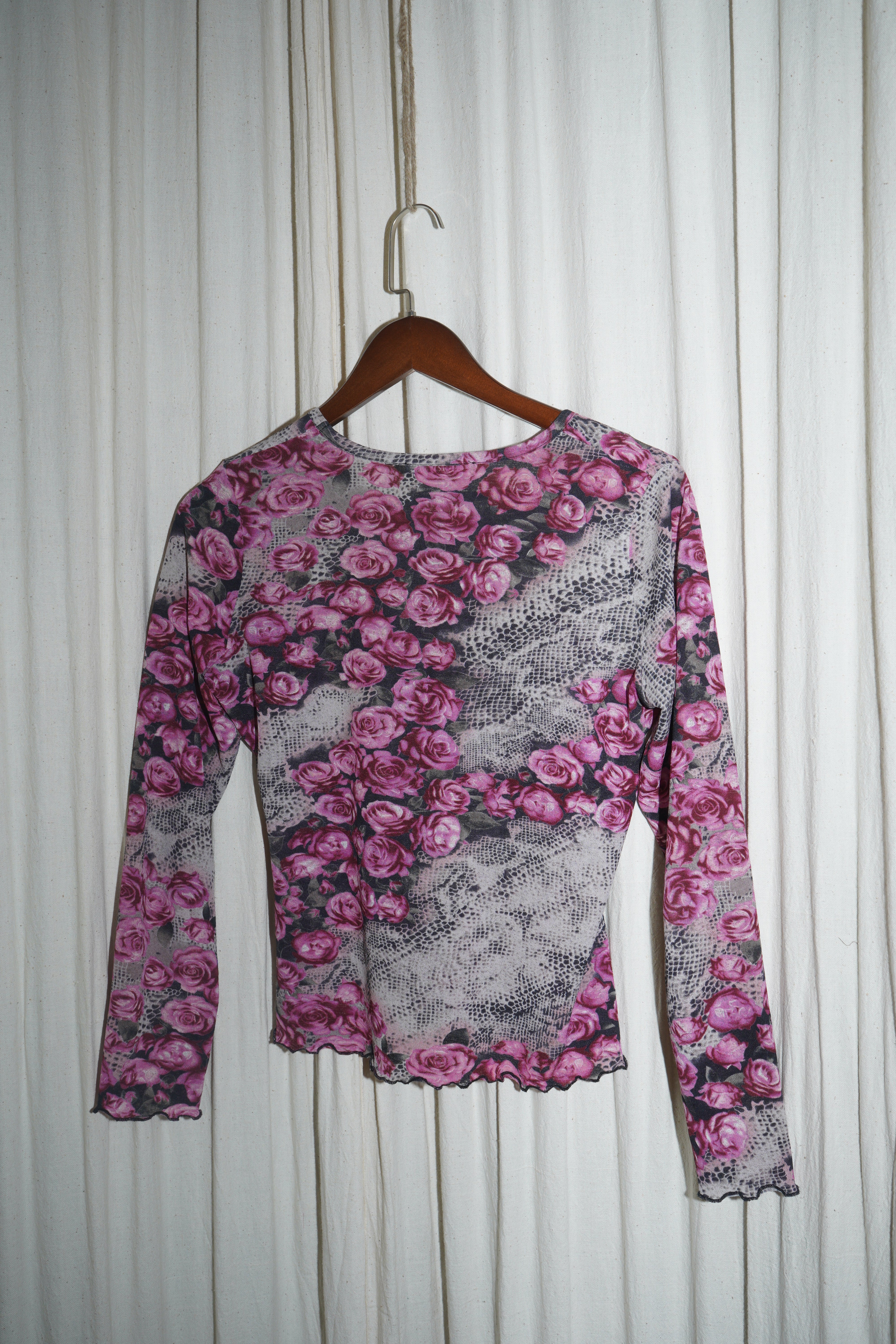 Raspberry - Rose Garden Sheer Top