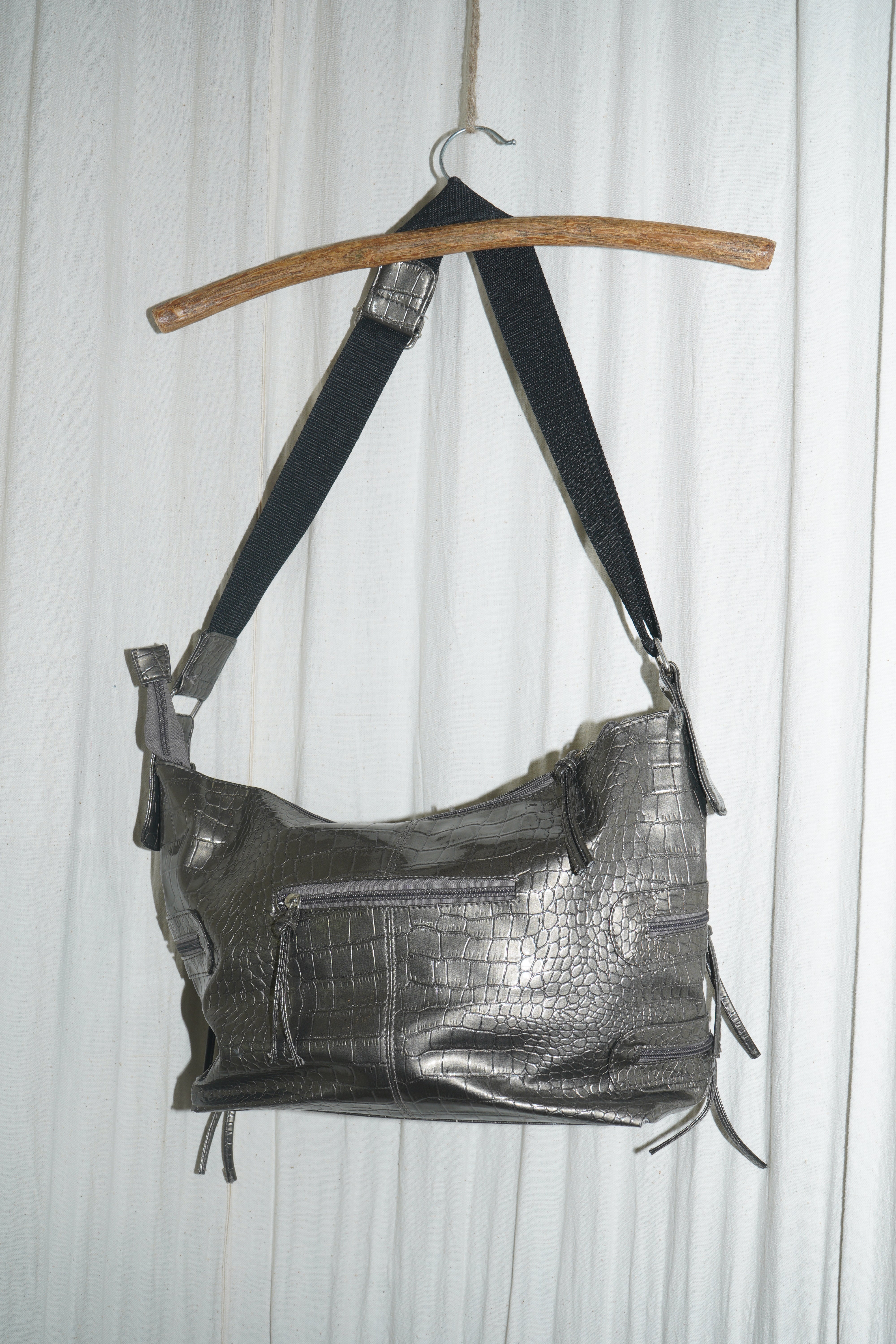 Metallic Snake Embossed Bag