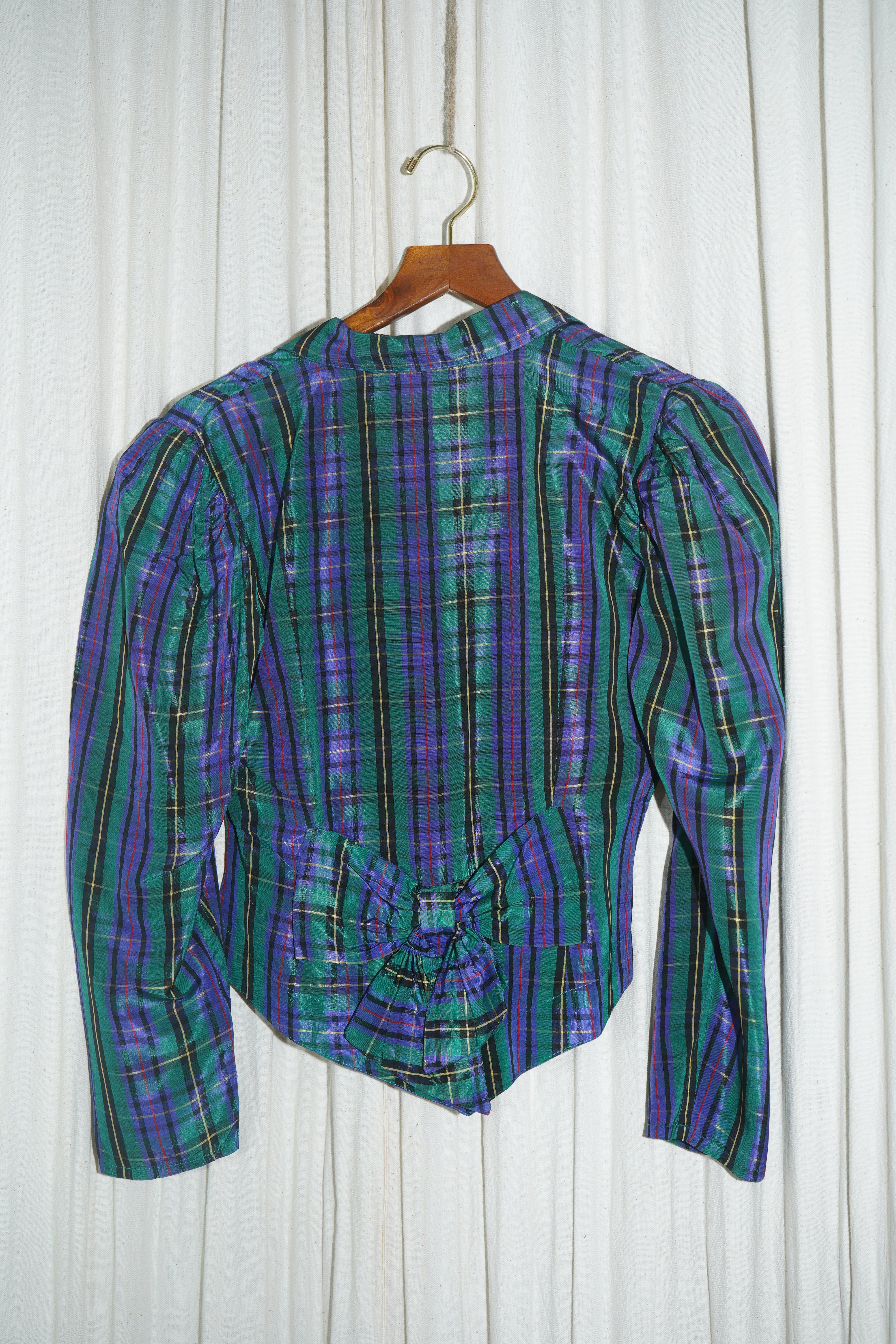 Gardenia - Chequered Green Purple Shirt