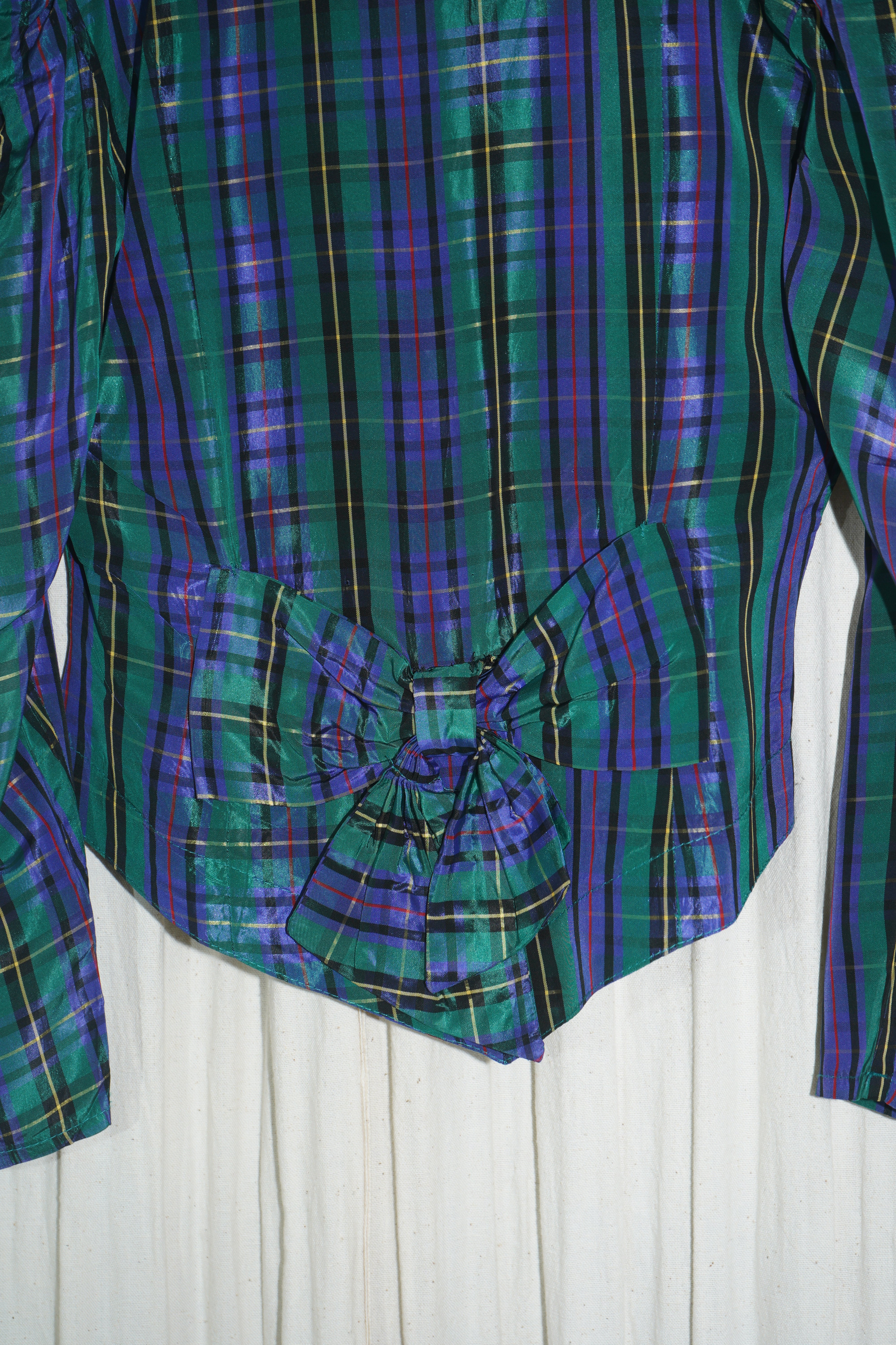 Gardenia - Chequered Green Purple Shirt